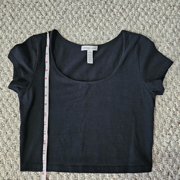 🖤💙 Ambiance Apparel Set of 2 Tee Shirt Crop Tops - Size L - Picture 11 of 12